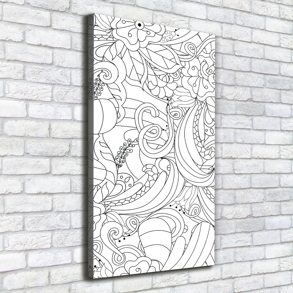 Tableau toile imprimée Fond Zentangle