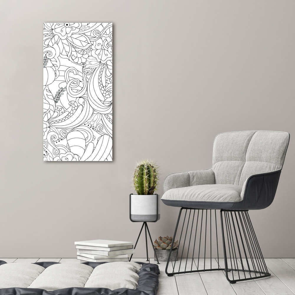 Tableau toile imprimée Fond Zentangle