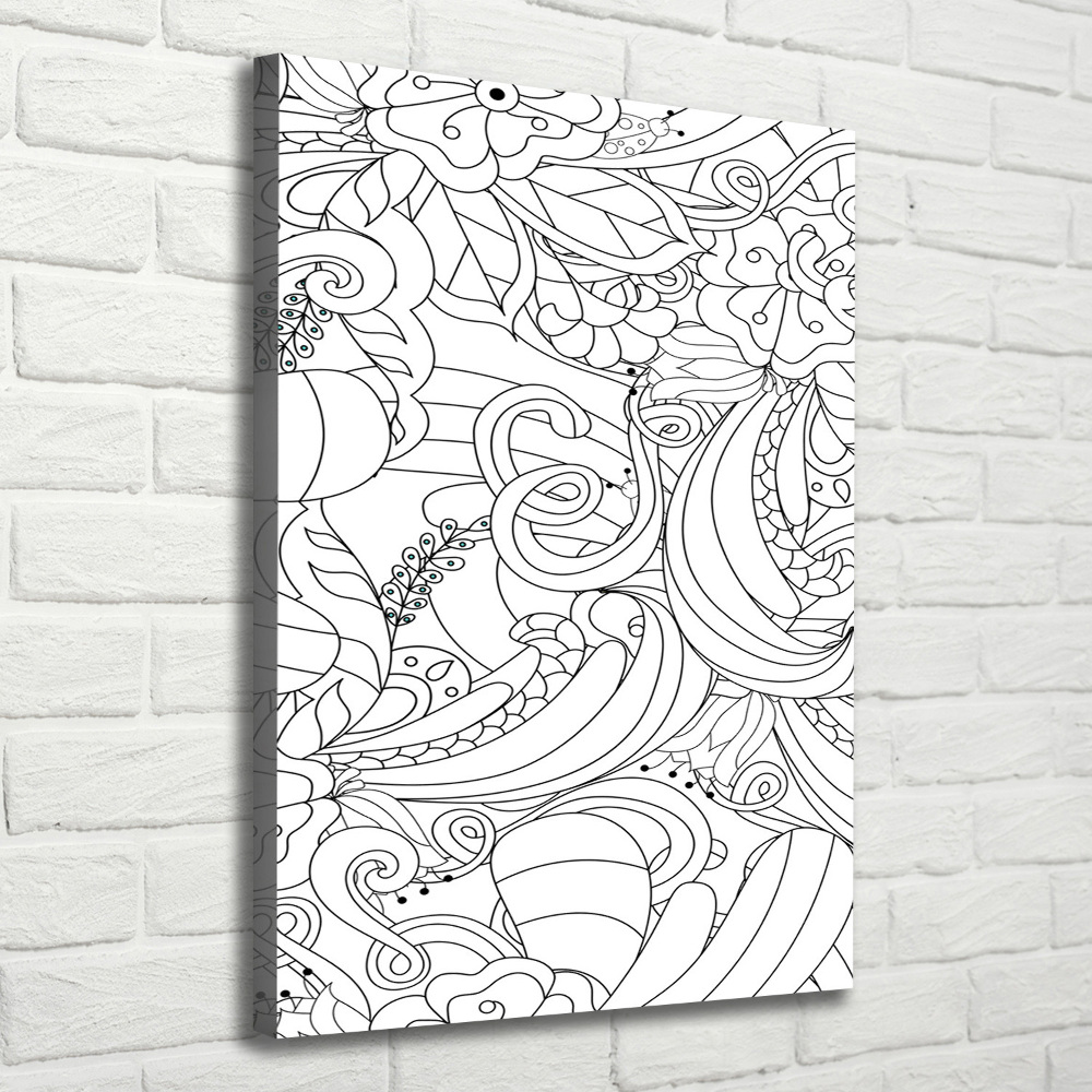 Tableau toile imprimée Fond Zentangle