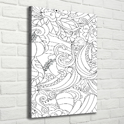 Tableau toile imprimée Fond Zentangle