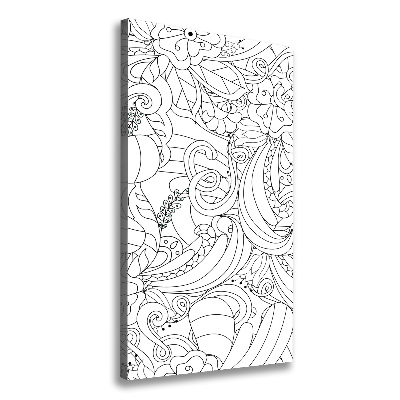 Tableau toile imprimée Fond Zentangle