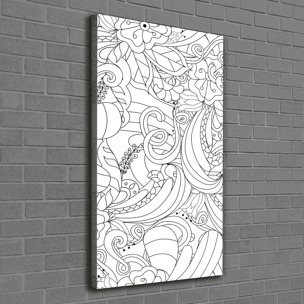 Tableau toile imprimée Fond Zentangle