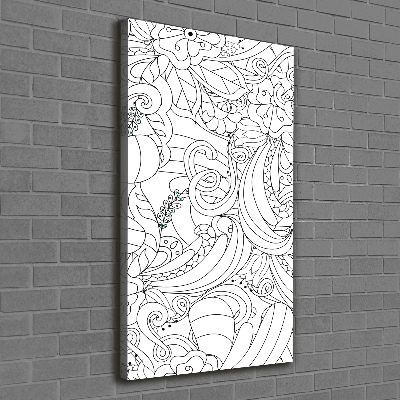 Tableau toile imprimée Fond Zentangle