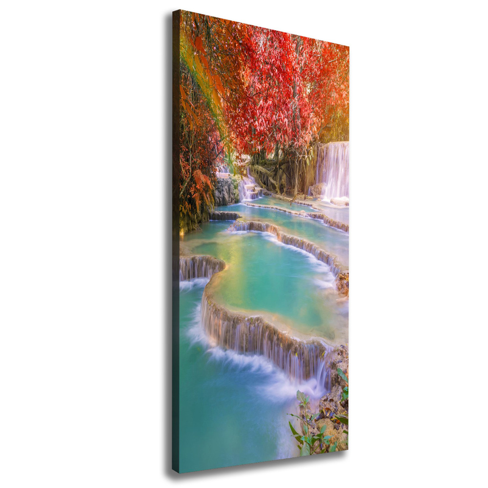 Tableau mural sur toile Chute d'eau en automne