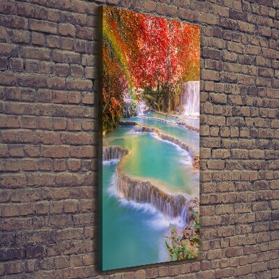 Tableau mural sur toile Chute d'eau en automne