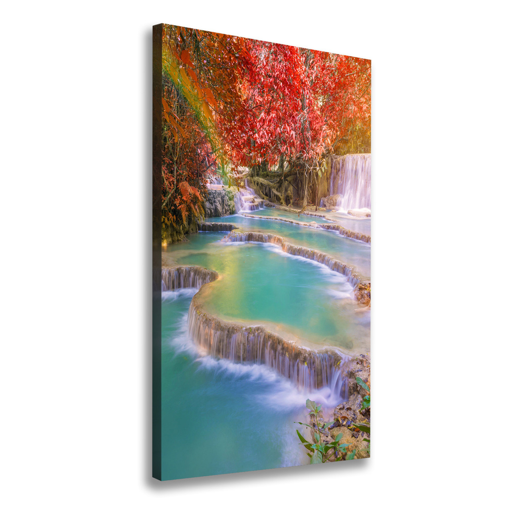 Tableau mural sur toile Chute d'eau en automne