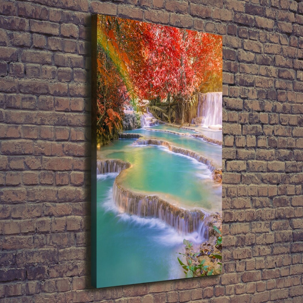 Tableau mural sur toile Chute d'eau en automne