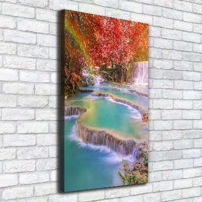 Tableau mural sur toile Chute d'eau en automne