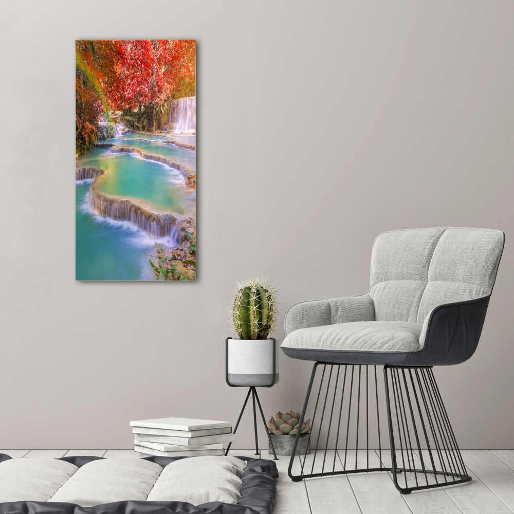 Tableau mural sur toile Chute d'eau en automne