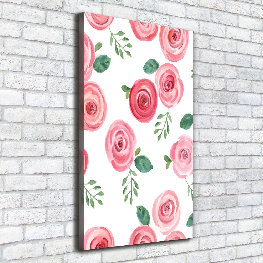 Tableau imprimé sur toile Roses roses