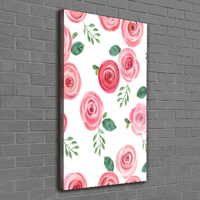 Tableau imprimé sur toile Roses roses