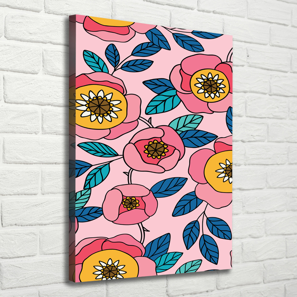 Tableau mural sur toile Fleurs colorées plantes