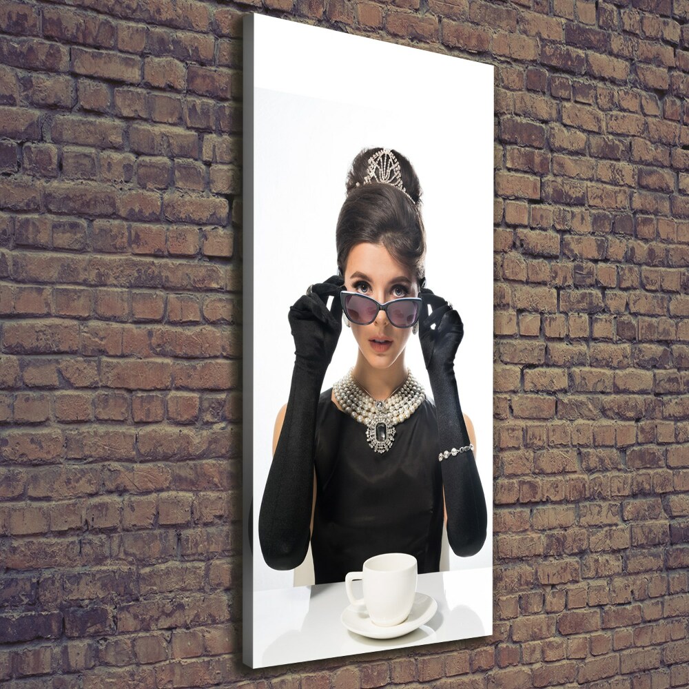 Tableau toile imprimée Femme à lunettes