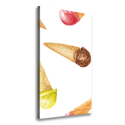 Tableau photo sur toile Glace en gaufrette