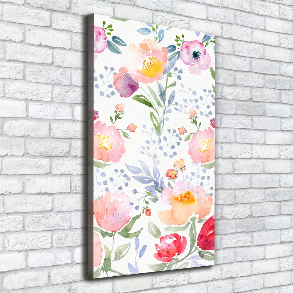 Tableau mural sur toile Illustration de coquelicots