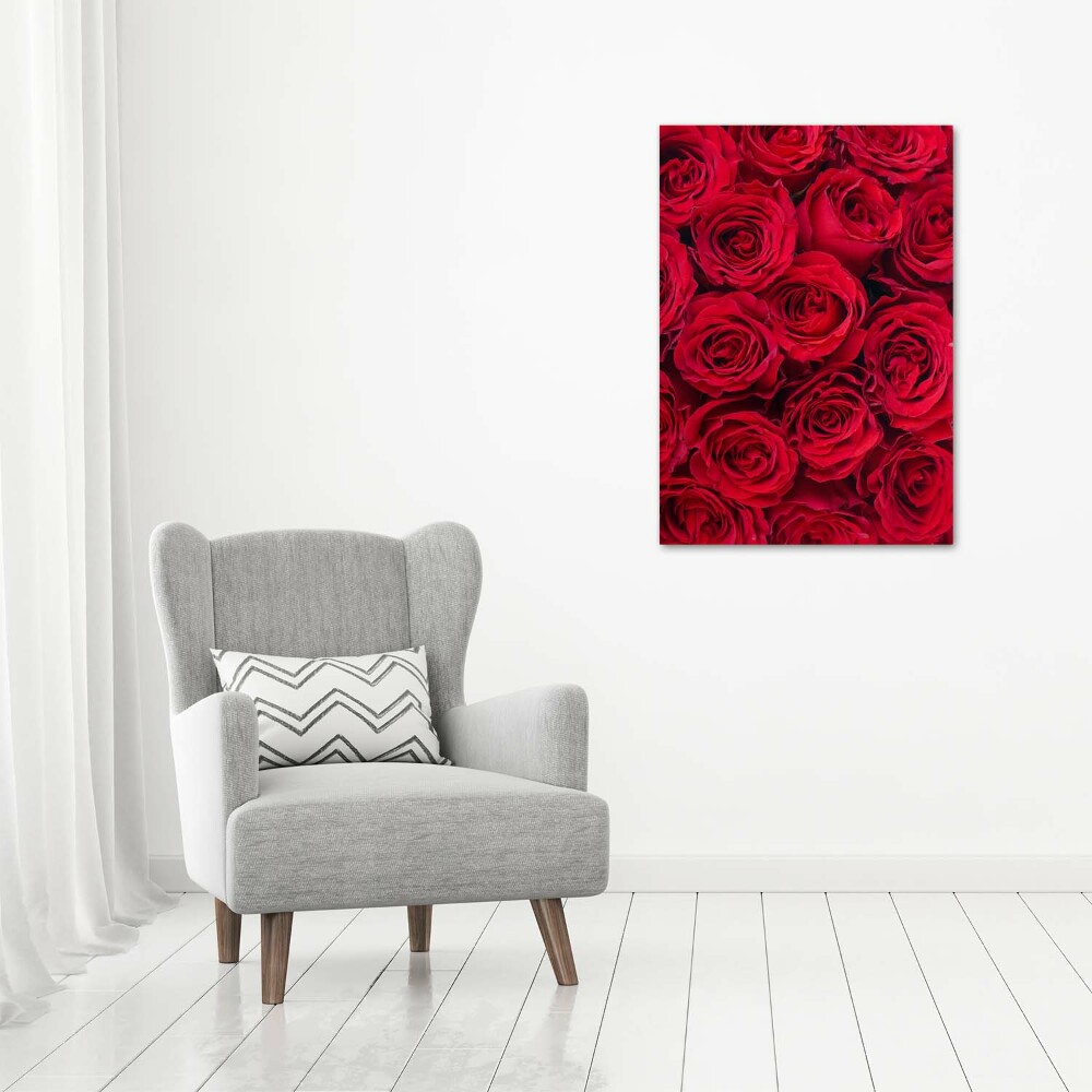 Tableau mural sur toile Rose rouge