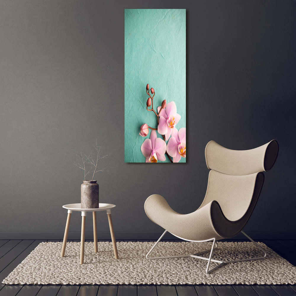 Tableau sur toile Orchidée rose fleur