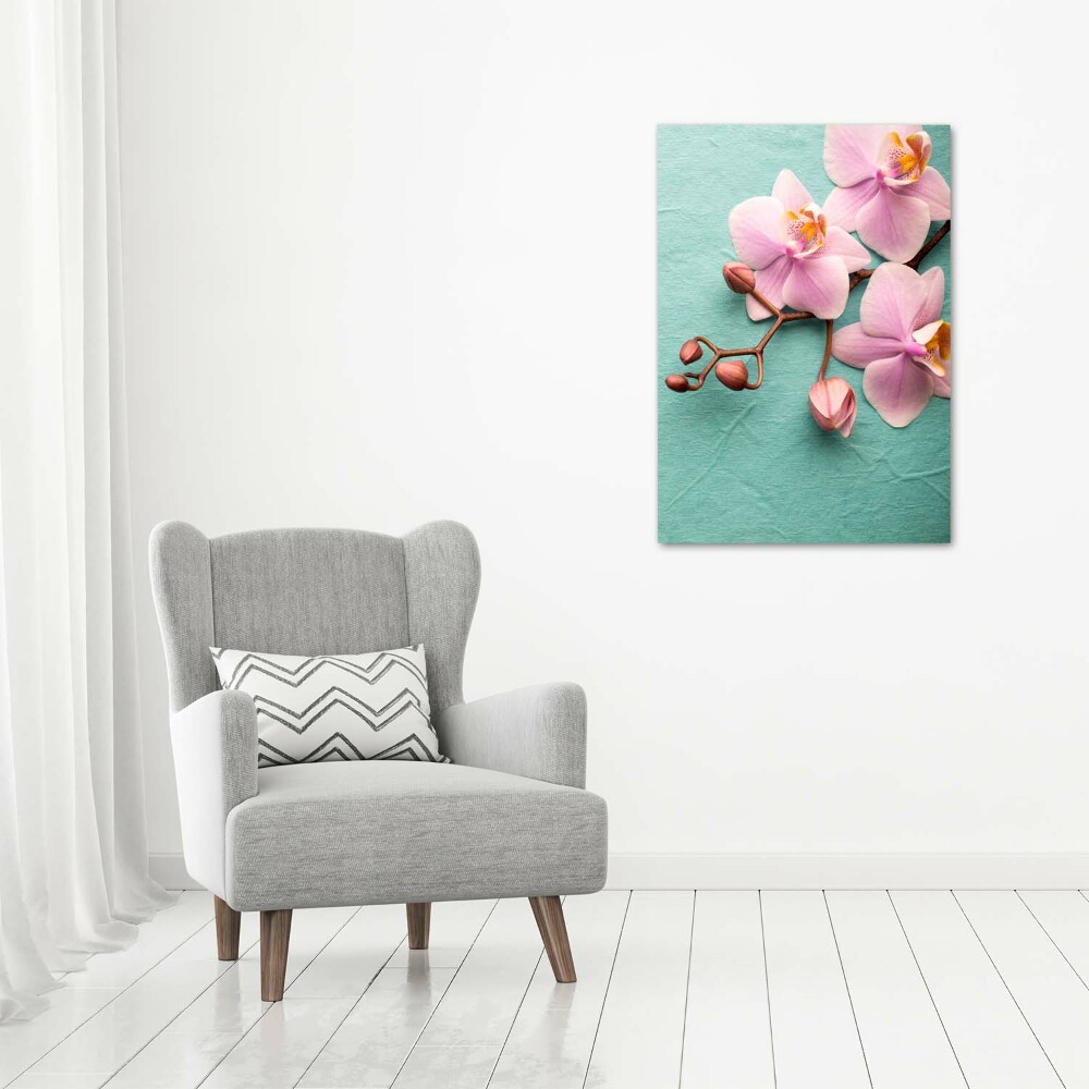 Tableau sur toile Orchidée rose fleur