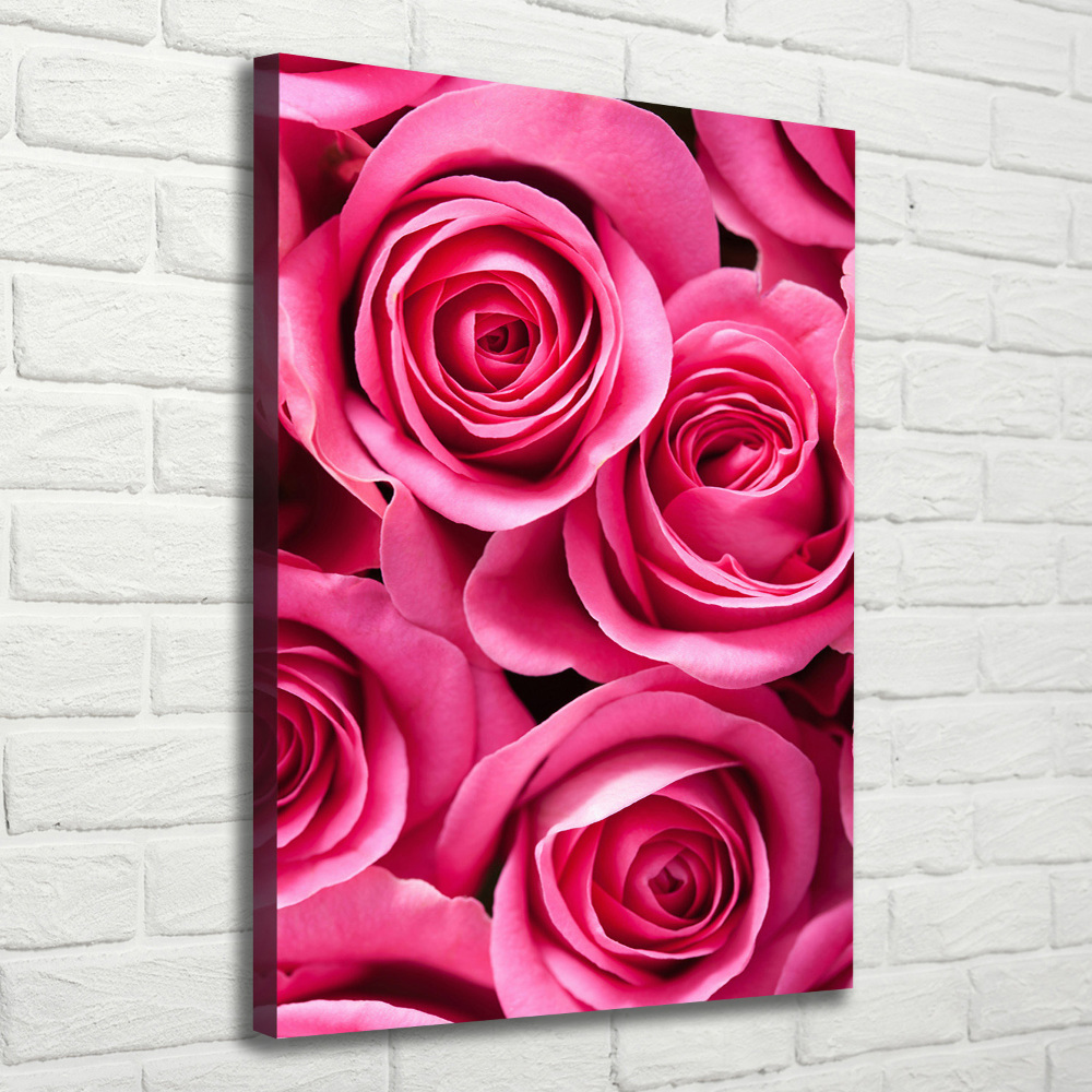 Tableau photo sur toile Roses roses