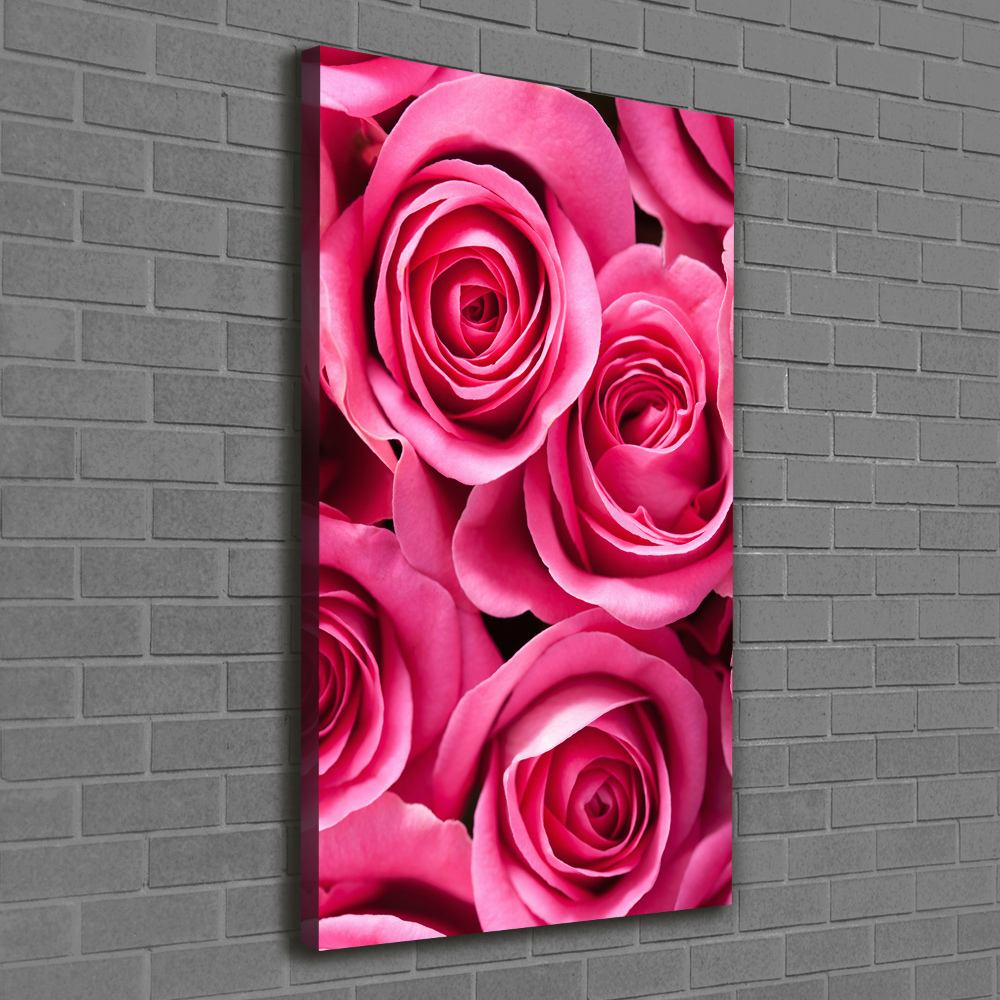 Tableau photo sur toile Roses roses