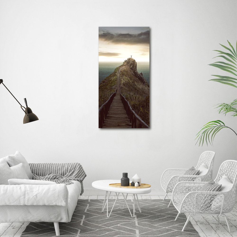 Tableau photo sur toile Chemin sur le rocher