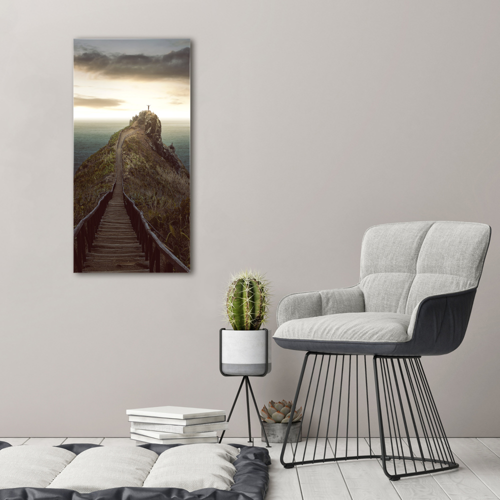 Tableau photo sur toile Chemin sur le rocher