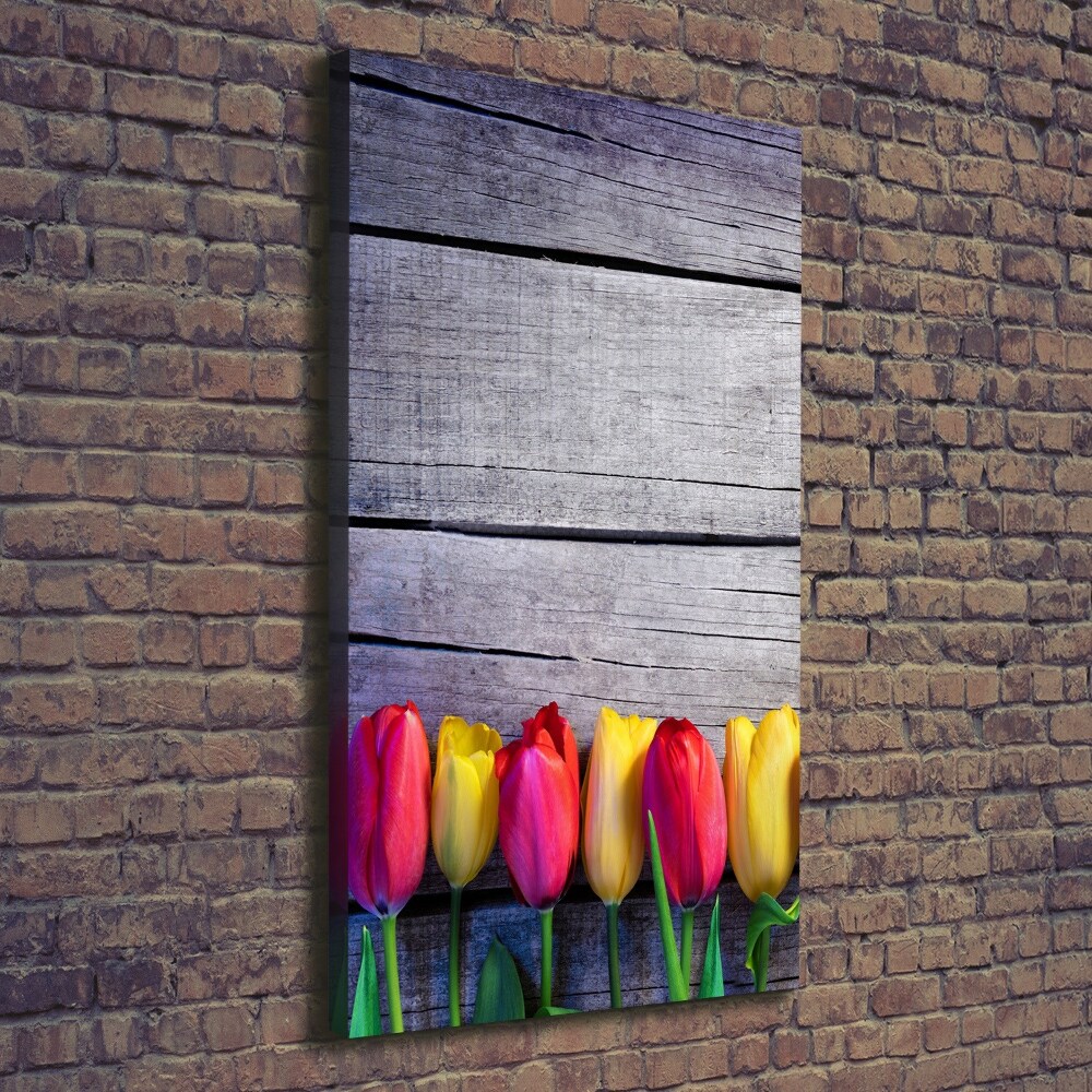 Tableau mural sur toile Tulipes colorées