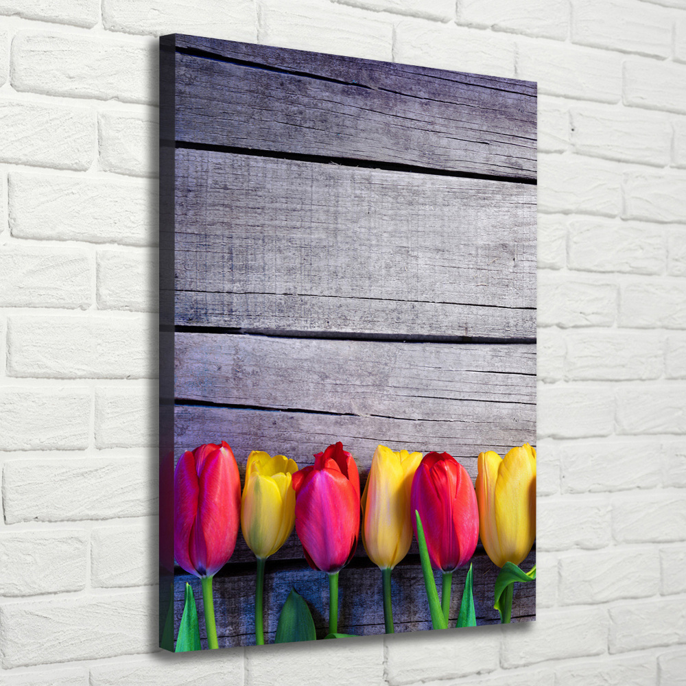 Tableau mural sur toile Tulipes colorées