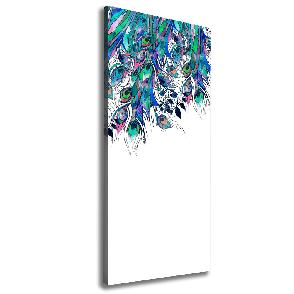 Tableau mural sur toile Plumes de paon