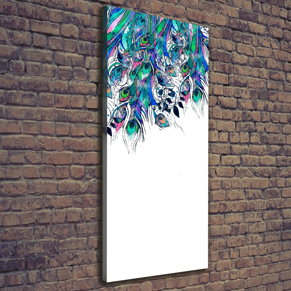 Tableau mural sur toile Plumes de paon