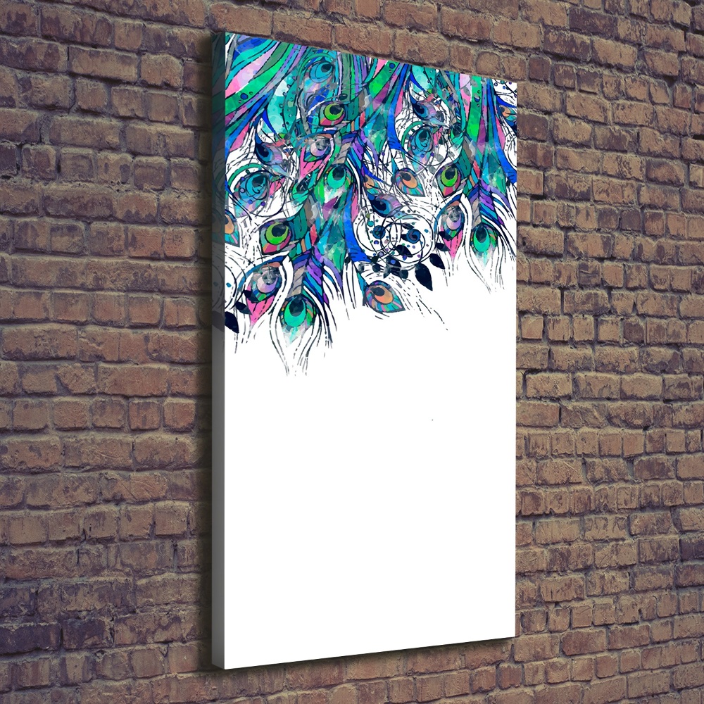 Tableau mural sur toile Plumes de paon