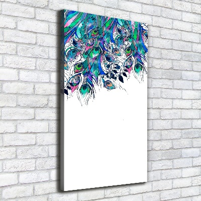 Tableau mural sur toile Plumes de paon