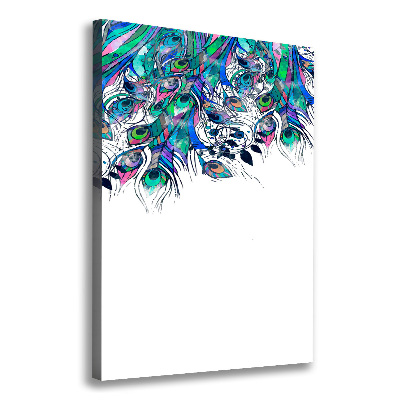 Tableau mural sur toile Plumes de paon