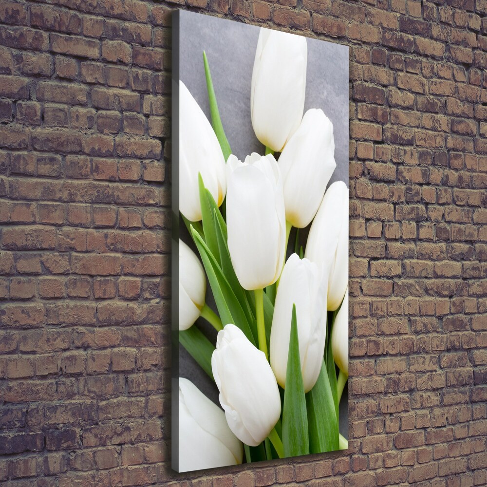 Tableau mural sur toile Tulipes blanches plantes