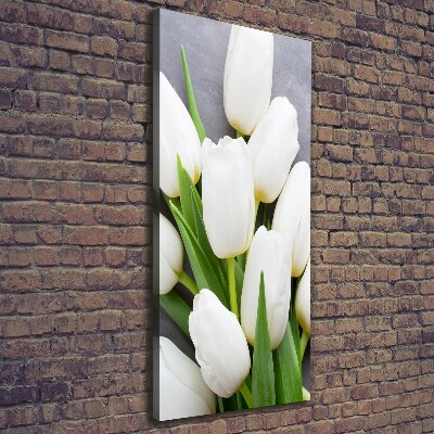 Tableau mural sur toile Tulipes blanches plantes