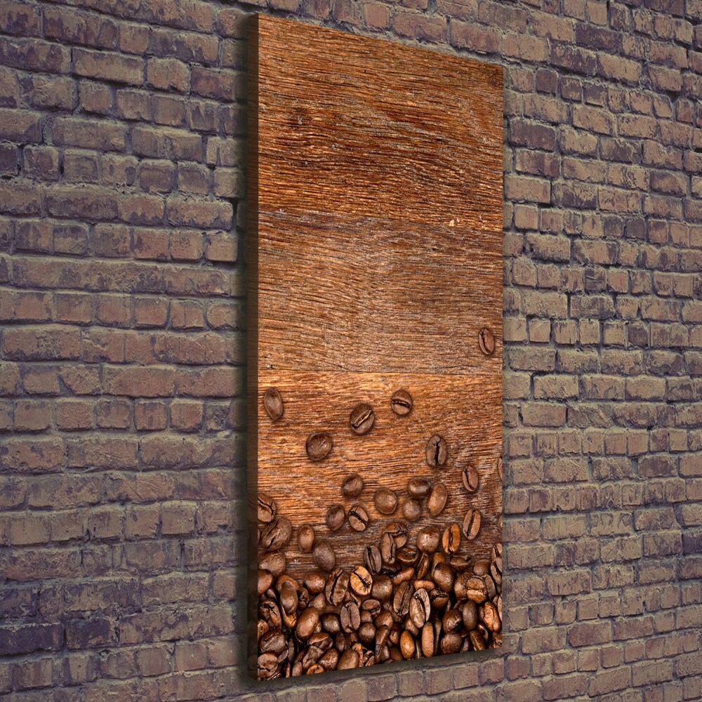 Tableau toile imprimée Grains de café noir