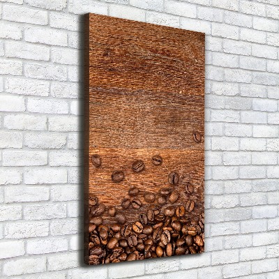 Tableau toile imprimée Grains de café noir