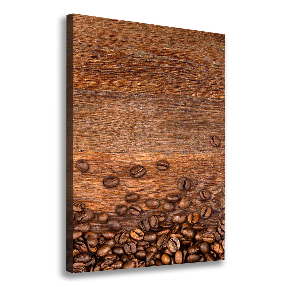 Tableau toile imprimée Grains de café noir