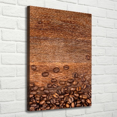 Tableau toile imprimée Grains de café noir