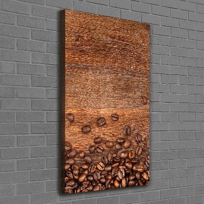 Tableau toile imprimée Grains de café noir