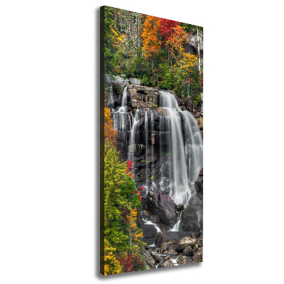 Tableau sur toile Chute d'eau en automne