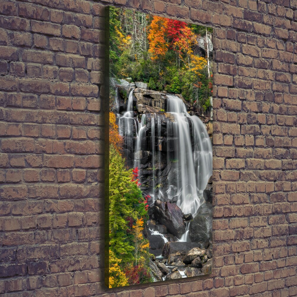 Tableau sur toile Chute d'eau en automne