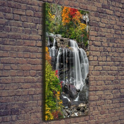 Tableau sur toile Chute d'eau en automne