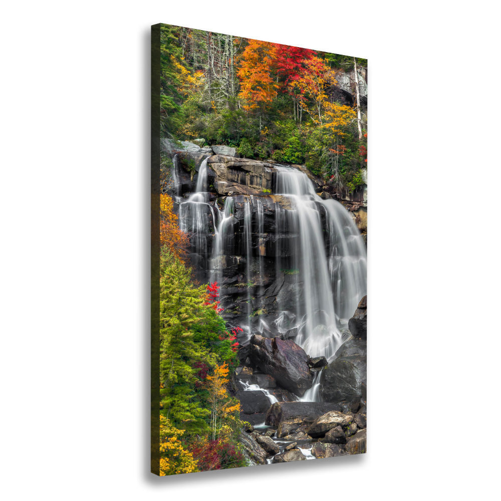 Tableau sur toile Chute d'eau en automne