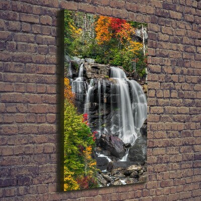 Tableau sur toile Chute d'eau en automne