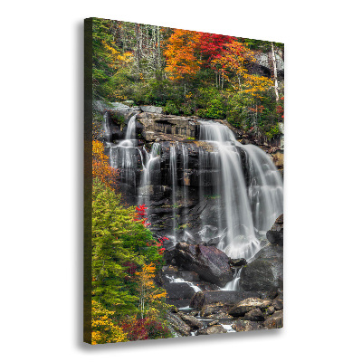 Tableau sur toile Chute d'eau en automne