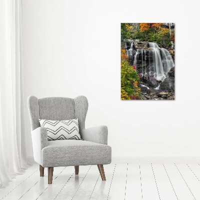 Tableau sur toile Chute d'eau en automne