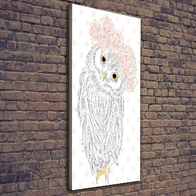 Tableau mural sur toile Hibou dans une guirlande