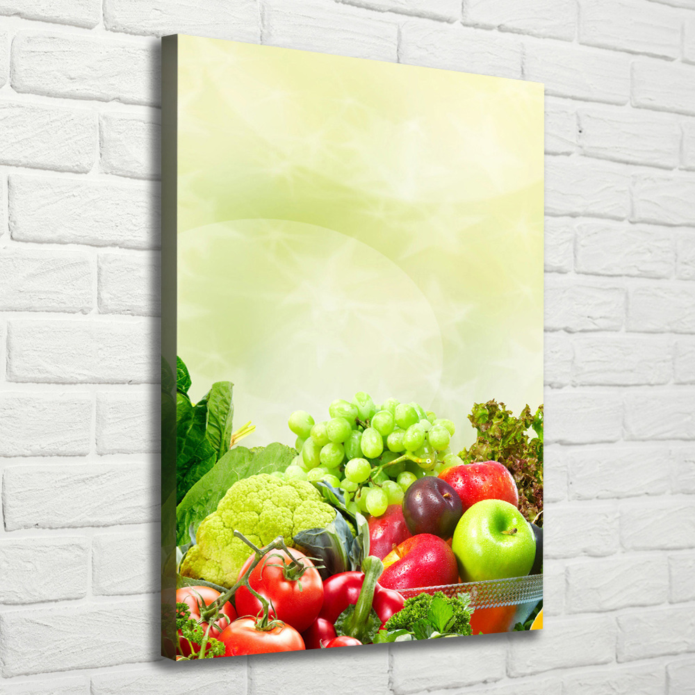 Tableau mural sur toile Légumes et fruits