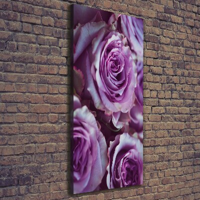 Tableau toile imprimée Roses violettes